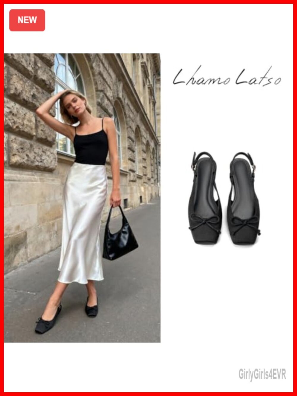 Satin Slingback Ballet Flats Square Toe Bow Knit Dressy - Picture 5 of 6